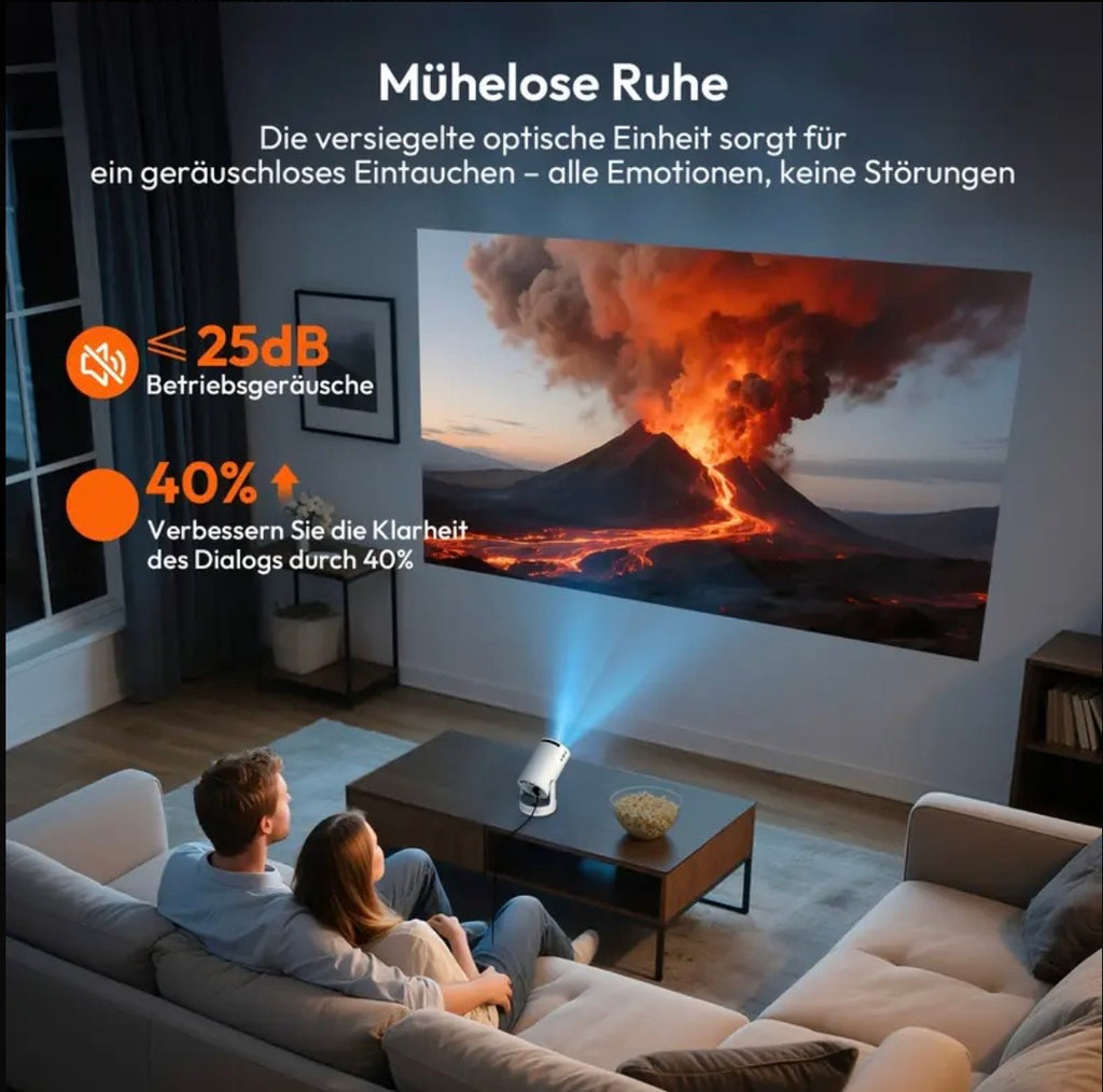 Exklusive Produkt. Smart Beamer mit Android 11 Betriebssystem.