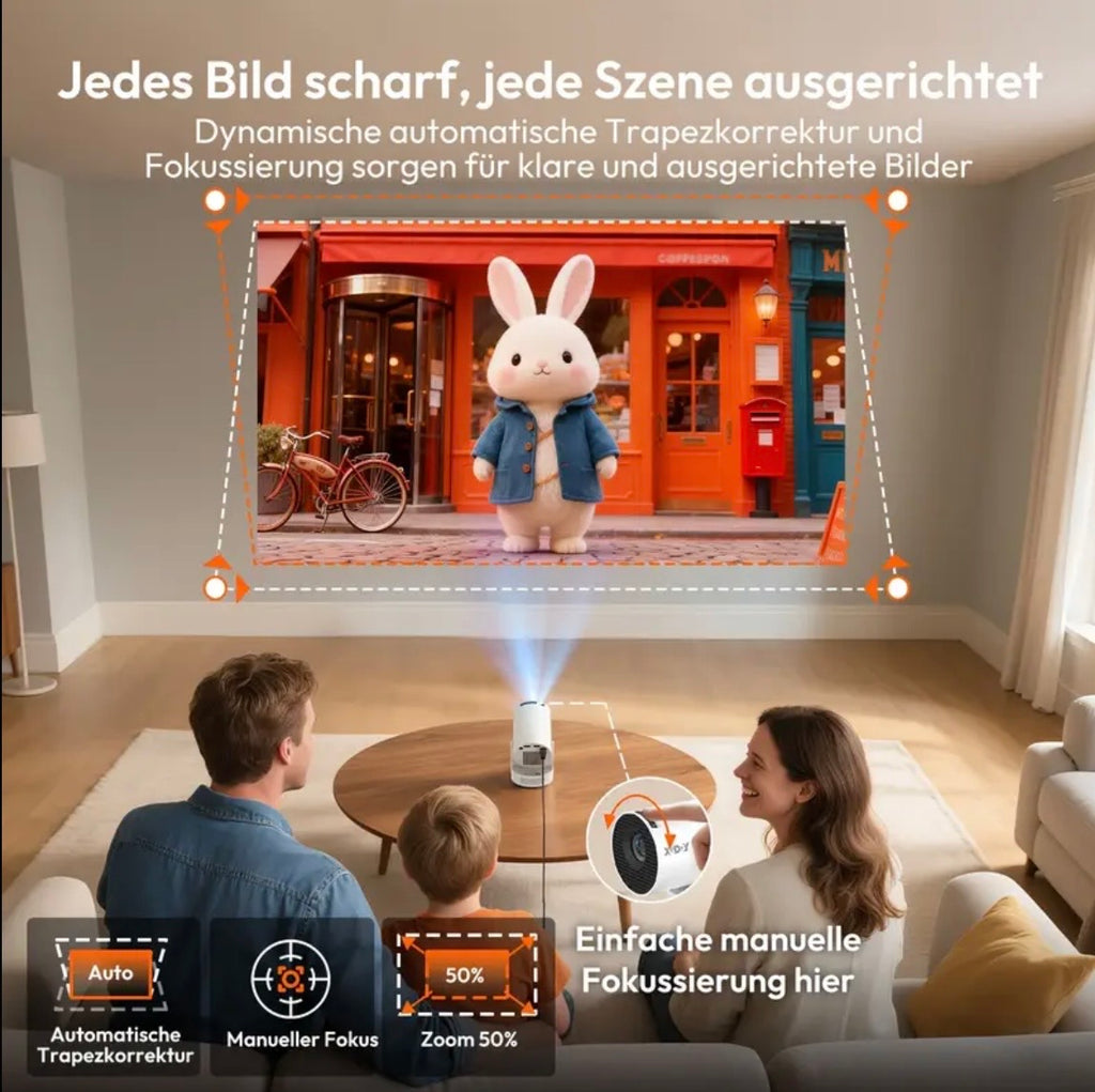 Exklusive Produkt. Smart Beamer mit Android 11 Betriebssystem.
