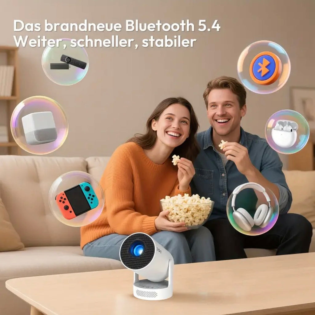 Exklusive Produkt. Smart Beamer mit Android 11 Betriebssystem.